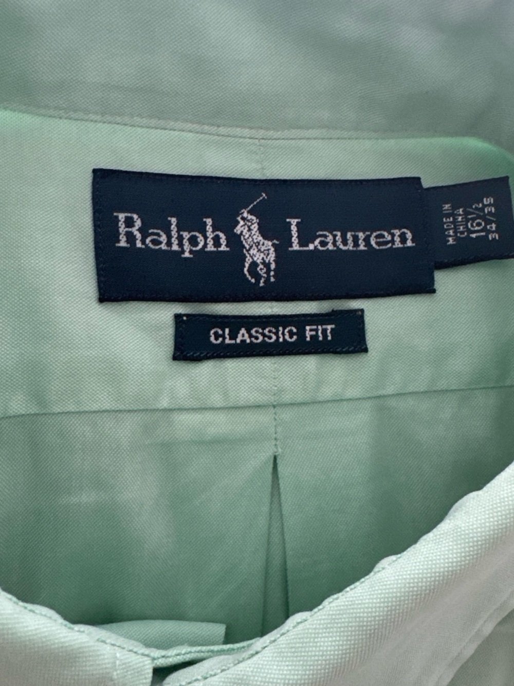 Polo Ralph Lauren Mint Green Button-Down Shirt Size L (16.5) - Picture 6 of 8